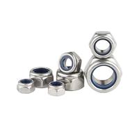 HEXHUASR 1/5/ 10/ 20pcs M2 M2.5 M3 M4 M5 M6 M8 M10 M12 M14 M16 M18 M20 M22 304 Stainless Steel Nylon Self-lock Hex Nuts Locknut DIN985 NUTS(M2 x20pcs)