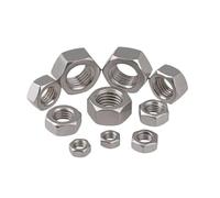 HEXHUASR 2-50pcs DIN934 M1 M1.2 M1.4 M1.6 M2 M2.5 M3 M4 M5 M6 M8 m10 m12 304 A2-70 stainless steel Hex nut NUTS(M2.5 50pcs)