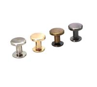 HEXHUASR 20sets Slotted Metal Binding Chicago Screws Nails Studs Rivets For Photo Album Desk calendar menu Leather Craft Belt Wallet NUTS(Gloden colour,5X10mm(L))