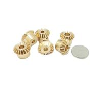 HEXHUASR 2pcs 1:1 Brass Bevel Gear 0.4M 0.5M 0.8M 1M 12 15 18 20 24 25 30 Teeth 90 Degrees Meshing Angle Gears Bore 3/4/5/6/8mm(0.8M15T)
