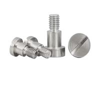 HEXHUASR 2pcs-10pcs M3 M4 M5 M6 304 Stainless Steel Slotted One-word Slot Positioning Shoulder Step Screw Plug Limit Screw Bearing Bolt(25mm (L))