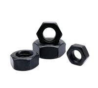 HEXHUASR 5/10/20/25/50/100/200pcs M1.6 M2 M2.5 M3 M3.5 M4 M5 M6 M8 M10 M12 DIN934 Black Surface 304 A2-70 Stainless Steel Hex Hexagon Nut NUTS(25pcs M12)