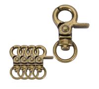 HEXHUASR 5pcs Trigger Clips Swivel Bolt Snap Hook Lobster Clasps for Leather Craft Bag Strap Belt Webbing Pet Dog Rope Leashes Wholesale(Bronze-5pcs)