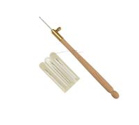 HEXHUASR Embroidery Needle Tambour Crochet Hook Luneville Hook Handle with 3 Needles Set S Couture Luneville Glitter Bead Embroidery Tool(A)
