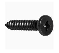 HEXHUASR M1.2 M1.4 M1.7 M2 M2.3 M2.6 M3 M4 black steel Ultrathin Ultra Thin Low Flat Wafer Head Self Tapping Wood Screw(X 8mm)