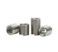 HEXHUASR M1.6 M2 M2.5 M3 M4 M5 M6 M8 M10~ M24 304 Stainless Steel Coiled Wire Helical Threaded Inserts Bushing Sleeve Set Screw&Tool Kit(Length 1D,M16x 2 (5pcs))
