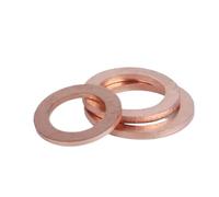 HEXHUASR M5 M6 M8 M10 M12 M14 M16 M18 M20 M22 M24 Solid Pure Copper Oil Plugs Washer o-ring Gasket Motorcycle Sump Flat Sealing Spacers(M8X14X2 10pcs)
