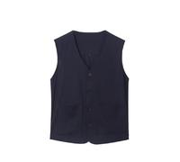 HEXHUASR Men Linen Suit Vest, Vintage Single Breasted Blazer Veset Thin Sleeveless Casual Cardigan Vest Soft Cozy Sport Jacket Loose Fit Summer Leisure Tank Tops Navy Blue Xl