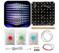 Hexidos LED Cube DIY Electronic Kit, 8x8x8 LED Cube, Soldering Project Kit, Multi, Age 8+