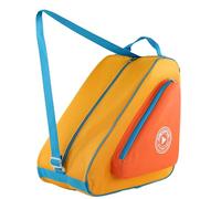 HEXIFUL Skate Bag to Carry Ice Skates, Inline Skates, Roller Skates and Quad Skates for Both Kids and Adults (Peach-Orange/Blue 024)