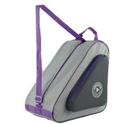 HEXIFUL Skate Bag to Carry Ice Skates, Inline Skates, Roller Skates and Quad Skates for Both Kids and Adults (Iron-Grey/Purple 019)