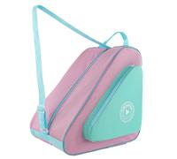 HEXIFUL Skate Bag to Carry Ice Skates, Inline Skates, Roller Skates and Quad Skates for Both Kids and Adults (Mint-Pink/Blue 025)