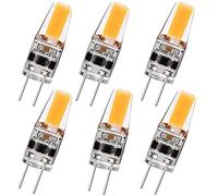 Hexilgbn 6 Pack LED Dimmable Bulb, AC/DC 12V-24V 3W Energy Saving G4 3000K 300LM 360° Beam Angle No Flicker for Home