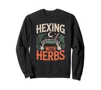 Hexing With Herbs Funny Halloween Witch Herbalist Spooky Sweatshirt