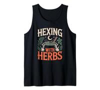 Hexing with Herbs Funny Halloween Witch Herbalist Spooky Tank Top