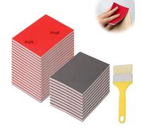 Hexizexi 28 Pcs Grits Sanding Sponge Set P240 Flexible Foam Filled Sanding Pads Washable and Reusable Wet and Dry Blocks Sandpaper Sheets for Wood Metal Paint Models Furniture Polishing