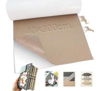 Hexizexi 40 x 300cm Self Adhesive Sticky Backed Felt 3mm Thick Felt Roll Multipurpose Sticky Back Felt Khaki Adhesive Fabric Sheet Roll for Chairs Sofas Gift Boxes Picture Framing Cup Mat