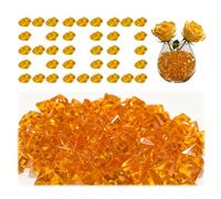 Hexizexi 800 Pcs Orange Fake Ice Acrylic Ice Crystals Acrylic Ice Gems for Vase Party Desktop Decoration Handicrafts