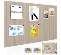 Hexizexi 90 x 60 cm Large Felt Board 6 Pcs 30 x 30 cm Dark Camel Bulletin Board with 70 Pushpins and 60 Adhesive Tabs for Walls Home Office School