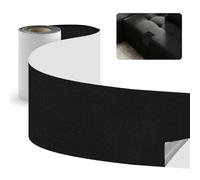 Hexizexi Self-Adhesive Linen Fabric Patches 10 x 300cm Repair Patches Black
