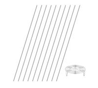 Hexizexi Stainless Steel Round Rods 10 Pcs Round Steel Metal Rods 4x200mm 304 Metal Solid Shaft Bar Stock for DIY Crafts Model Car Lathe Mechanical Engineering