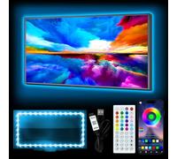 HEXJOSGL LED Light for TV, 13.1ft LED Strip Light for 40-55 Inch TV, RGB TV Backlight Behind, Music Sync Bluetooth APP & Remote Control, 5V USB Powered Strip Light for Living Room/Bedroom