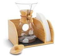 HEXNUB Pour Over Caddy with Lid for Chemex Bodum Cosori Coffee Makers Black