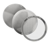 HEXNUB - Reusable Metal Filter for AeroPress Coffee Maker, Stainless Steel Filter Fits AeroPress Original & Go Coffee Press, Fuller Bodied Coffee Than Paper Filters - Silver 3-Pack