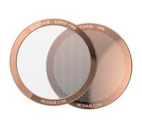 HEXNUB - Reusable Metal Filters for AeroPress Coffee Maker, Stainless Steel Filter Fits AeroPress Original & Go Cafe Press, Fuller Bodied Coffee Than Paper Filters - COPPER 2-PACK