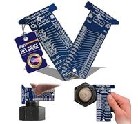 HexSizer Heavy Hex Gauge - Pocket Tool for Measuring Nut & Bolt Sizes | Inch & Metric | High Temp Laser Engraved | Nut & Bolt Sizer from 1-1/16" to 4-5/8" or 32mm to 120mm