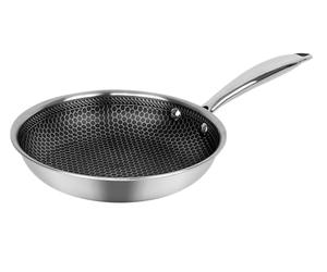 HEXTEC Laser Etched Honeycomb Non Stick Stainless Steel Cookware Pot & Pans Set with Lid - Induction Ready Deep Fryingpan Saucepan Casserole Stockpot with Cool Handles for Home Kitchen Chef, PFOA Free