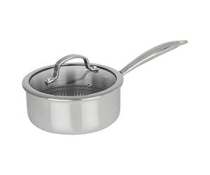 HEXTEC Laser Etched Honeycomb Non Stick Stainless Steel Cookware Pot & Pans Set with Lid - Induction Ready Deep Fryingpan Saucepan Casserole Stockpot with Cool Handles for Home Kitchen Chef, PFOA Free