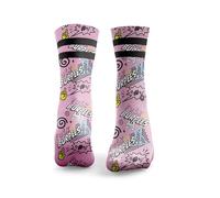 HEXXEE 2Stripe Socks unrivalled Fuck Burpees - Pink - Mens: 9-11.5 UK / 9-12 US