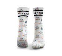 HEXXEE Crew Keep Smiling Socks Womens: 7.5-10 UK / 9.5-12 US