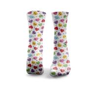 HEXXEE Heart Wings Crew Socks for Women - Cushioned Running Socks with Arch Support, Breathable Compression Crew Socks for Running, Hiking, Walking & Everyday Wear (4-7 UK / 6-9 US)