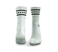 HEXXEE Marble 2.0 2 Lines Crew Socks For Women - Crew Socks Cushioned Running Socks - Anti Blister Sports Socks with Arch Support, Moisture Wicking Socks