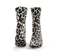HEXXEE Women's Leopard Socks White. Women's: 4-7 UK / 6-9 US. Anti Blister. Don't Fall Down When Exercising.
