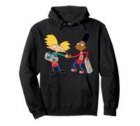 Hey Arnold And Gerald W/Skateboards Checker Board Pullover Hoodie