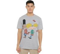 Hey Arnold Arnold and Gerald Leaning Unisex T Shirt, Athletic Heather, X-Large