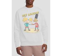 Hey Arnold Arnold & Gerald Crew Sweatshirt, White | Size: 2XL Hey Arnold White 2XL