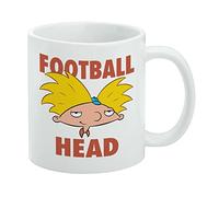 Hey Arnold! Football Head Ceramic Coffee Mug, Novelty Gift Mugs for Coffee, Tea and Hot Drinks, 11oz, White