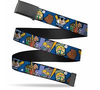 Hey Arnold! Men's Buckle-Down Web Belt 1.25", Multicolor, Wide-Fits up to 42" Pant Size