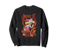 Hey Arnold Olga Move It Football Head Flames Retro Cartoon Sweatshirt
