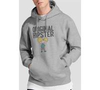 Hey Arnold Original Hipster Unisex Hoodie, Athletic Heather in Light Grey | Size: Large Hey Arnold Light Grey L