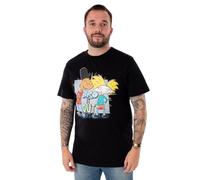 Hey Arnold Short Sleeved T-Shirt | Unisex Black | Official Merch | Size: XL Hey Arnold Black XL