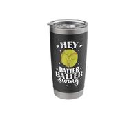 Hey Batter Batter Swing Softball Stainless Steel Insulated Tumbler