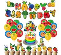Hey Bear Fruit Birthday Decorations Hey Bear Dancing Fruit Birthday Party Supplies Hey Bear Baby Sensory Birthday Balloons Hey Bear Sensory Fruit Cake Decorations Hey Bear Sensory Birthday Banner