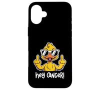Hey Cancer F U Sunglasses Duck Flipping The Bird F ck Cancer Case for iPhone 16 Plus