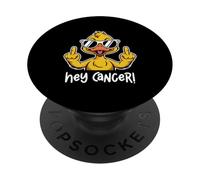 Hey Cancer F U Sunglasses Duck Flipping The Bird F ck Cancer PopSockets Adhesive PopGrip
