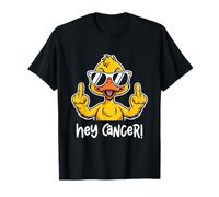 Hey Cancer F U Sunglasses Duck Flipping The Bird F ck Cancer T-Shirt